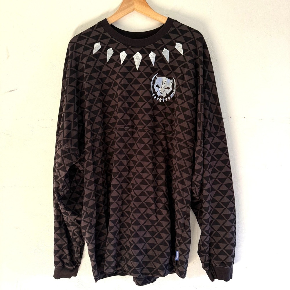 Marvel Black Panther Wakanda Forever Spirit Jersey Long Sleeve Shirt XXL‎